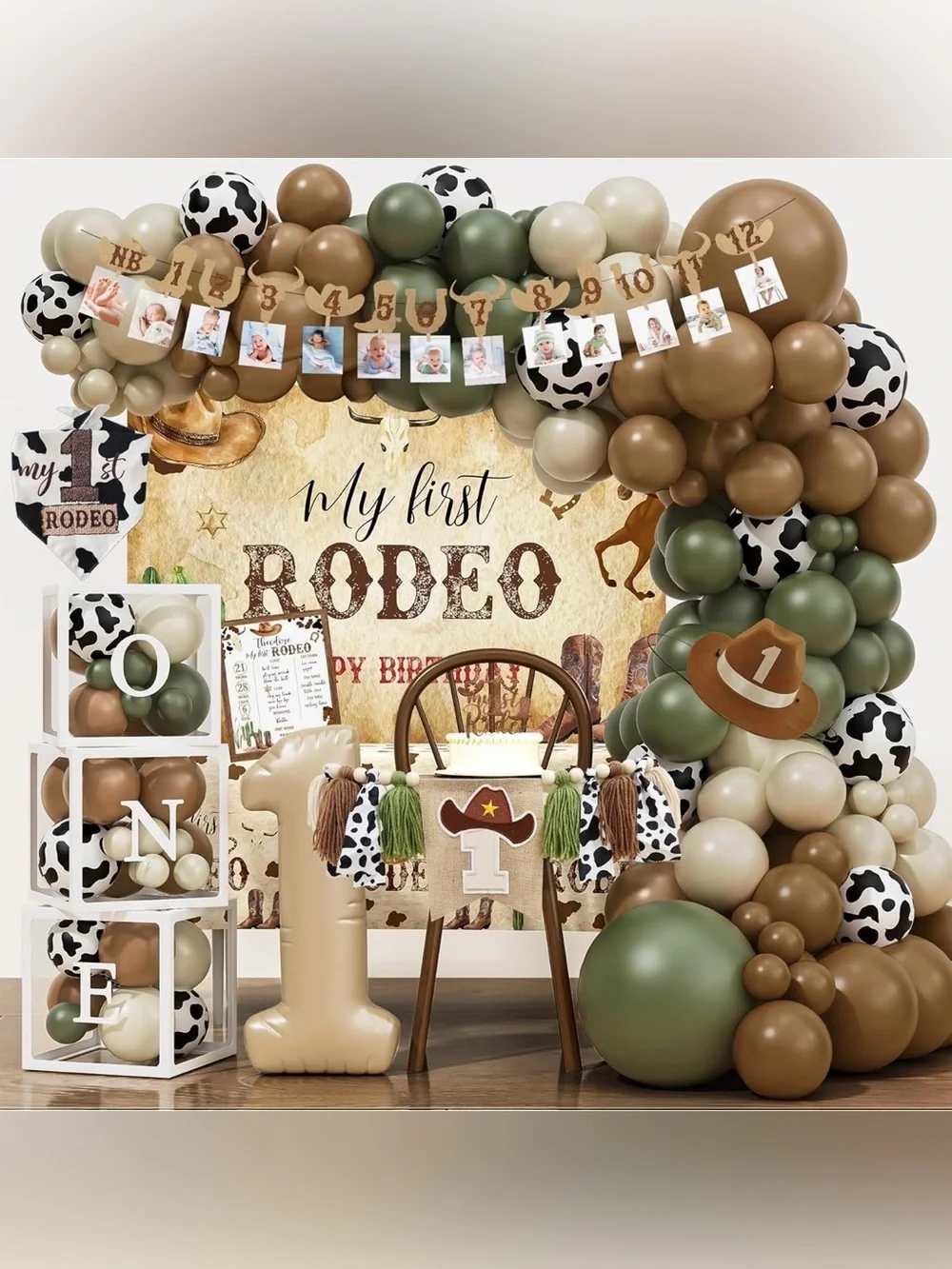 Western Cowboy 1st Birthday Decorations, My First Rodeo Birthday Party Supplies